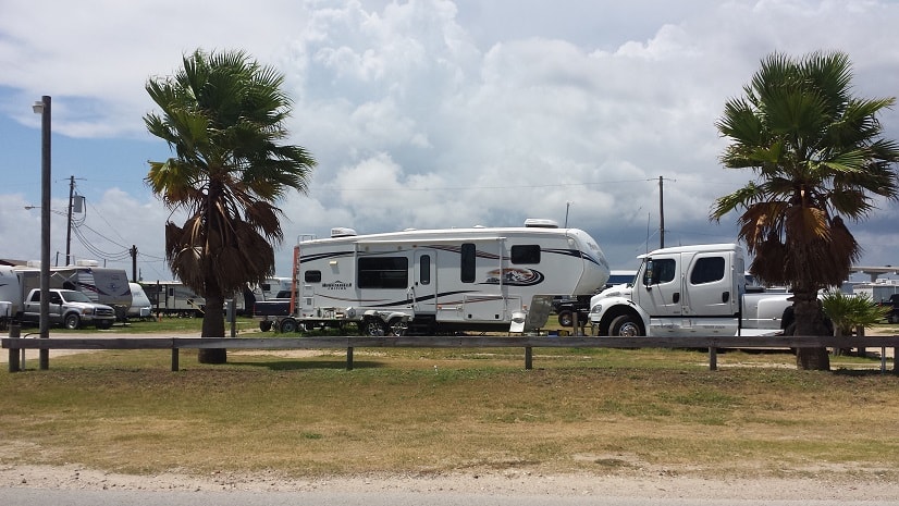 A variety of RV styles call Surfside Beach RV Park home